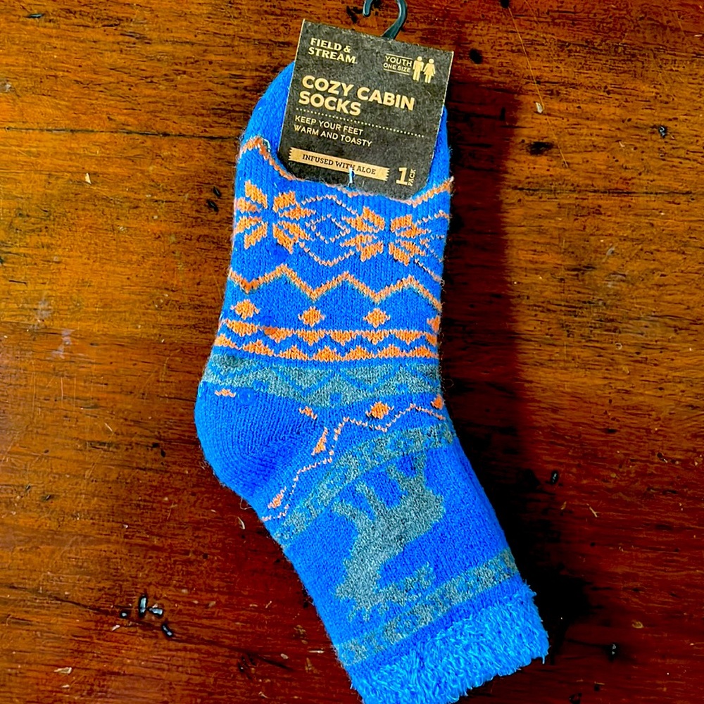 Brand New Cozy Cabin Youth Socks infused with Aloe!